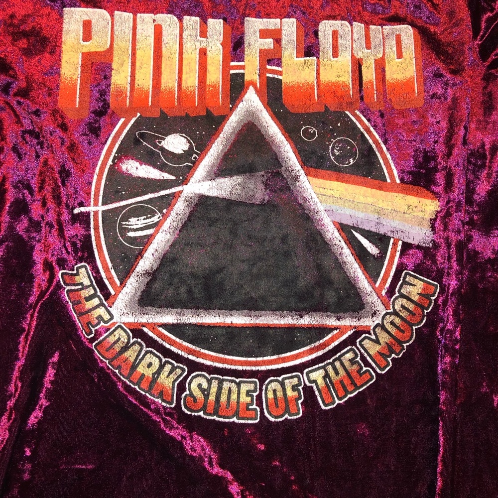 Pink Floyd red velvet band T-shirt